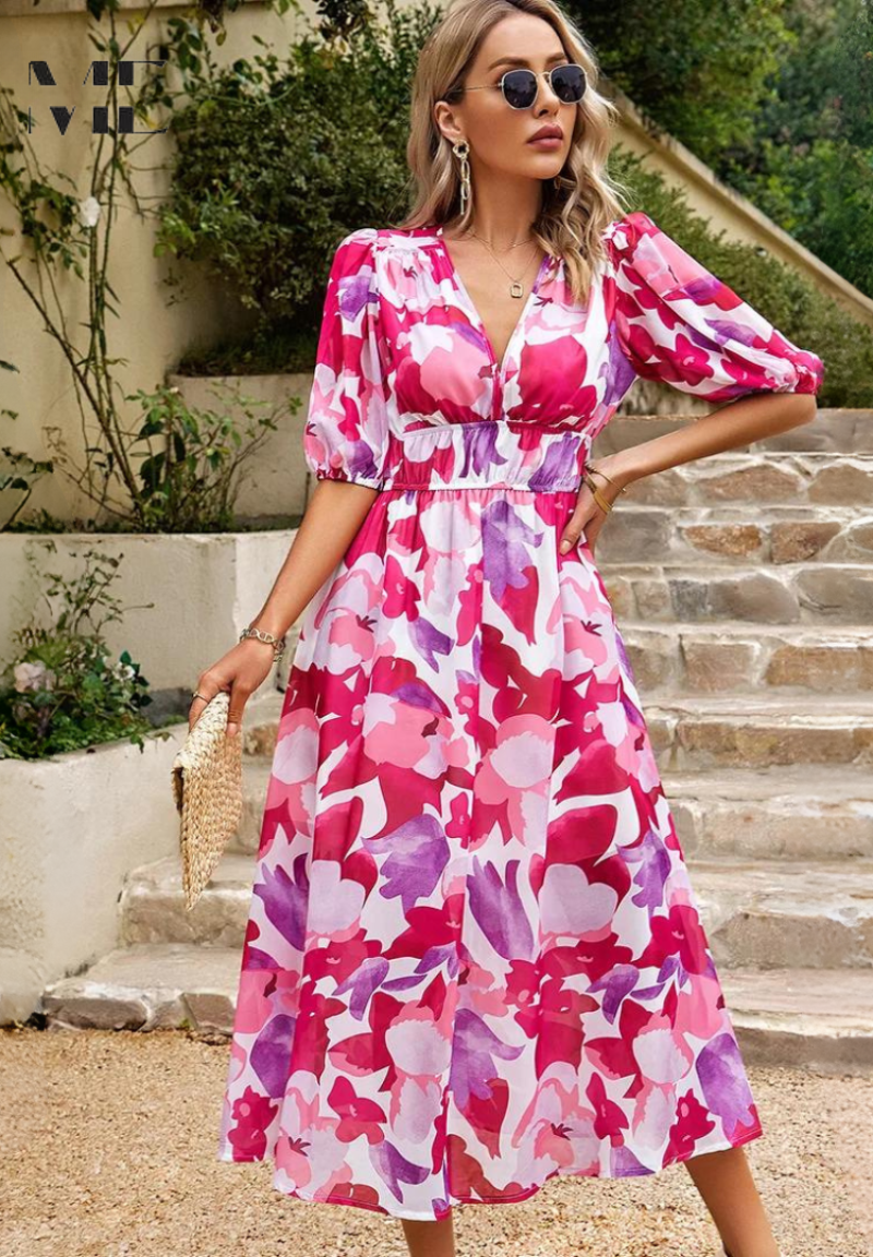 Aria | Elegant Midi Dress for Women