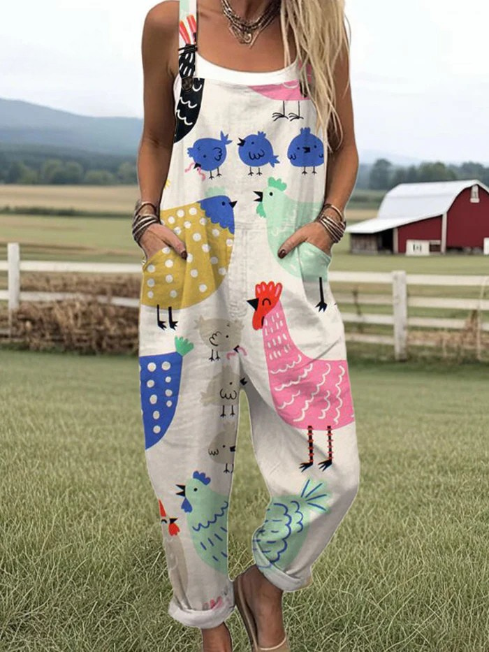 Vintage Wide Leg Jumpsuit for Women, Stylish Comfort & Versatility with Pockets