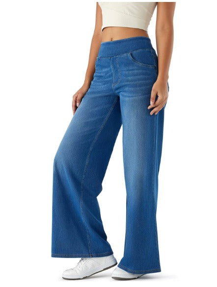 Casual Women's Jeans with Cross Print