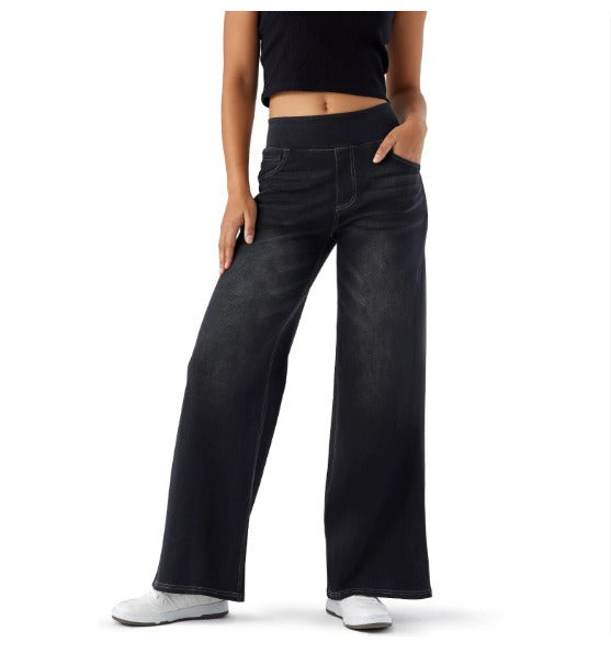 Casual Women's Jeans with Cross Print