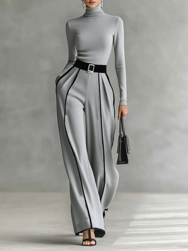 Alina | Women's Two-Piece Set with High Collar