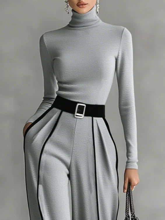 Alina | Women's Two-Piece Set with High Collar