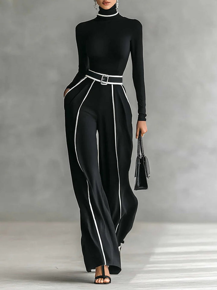 Alina | Women's Two-Piece Set with High Collar