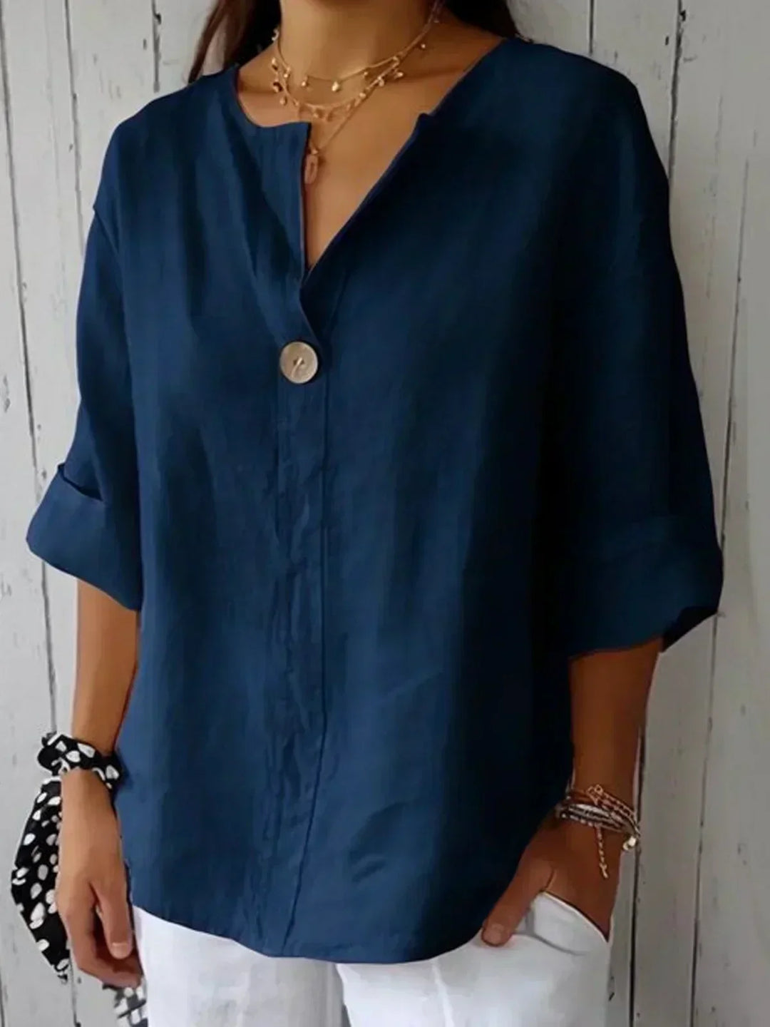 Angela | Women's Casual V-Neck Blouse