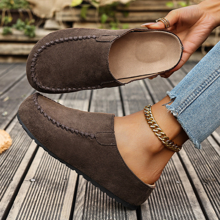 Cushioned Open-Toe Retro-Inspired Orthopedic Slippers for Women with Arch Support