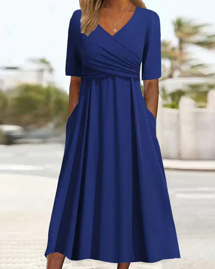 Annabelle | Women's Short Sleeve Crossover Dress