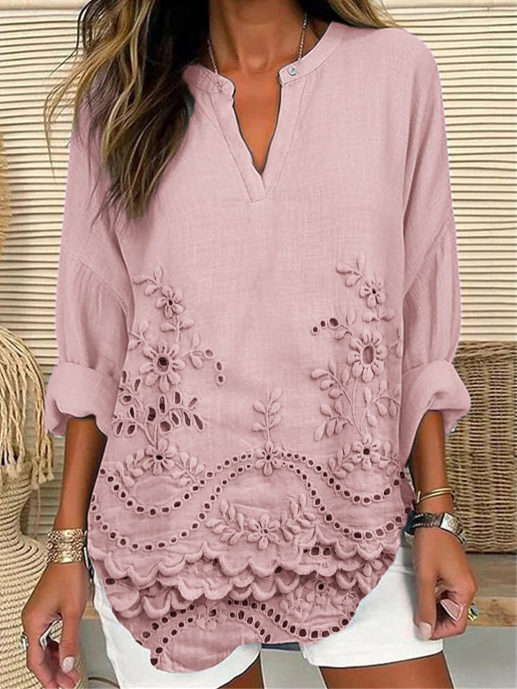Valona | Women's Longline Elegant Printed Top