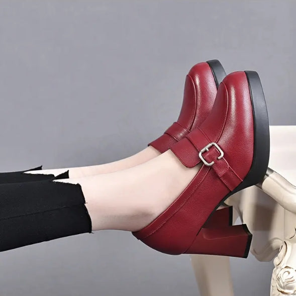 Bertha | Women's Cushioned Buckle Comfort Shoes