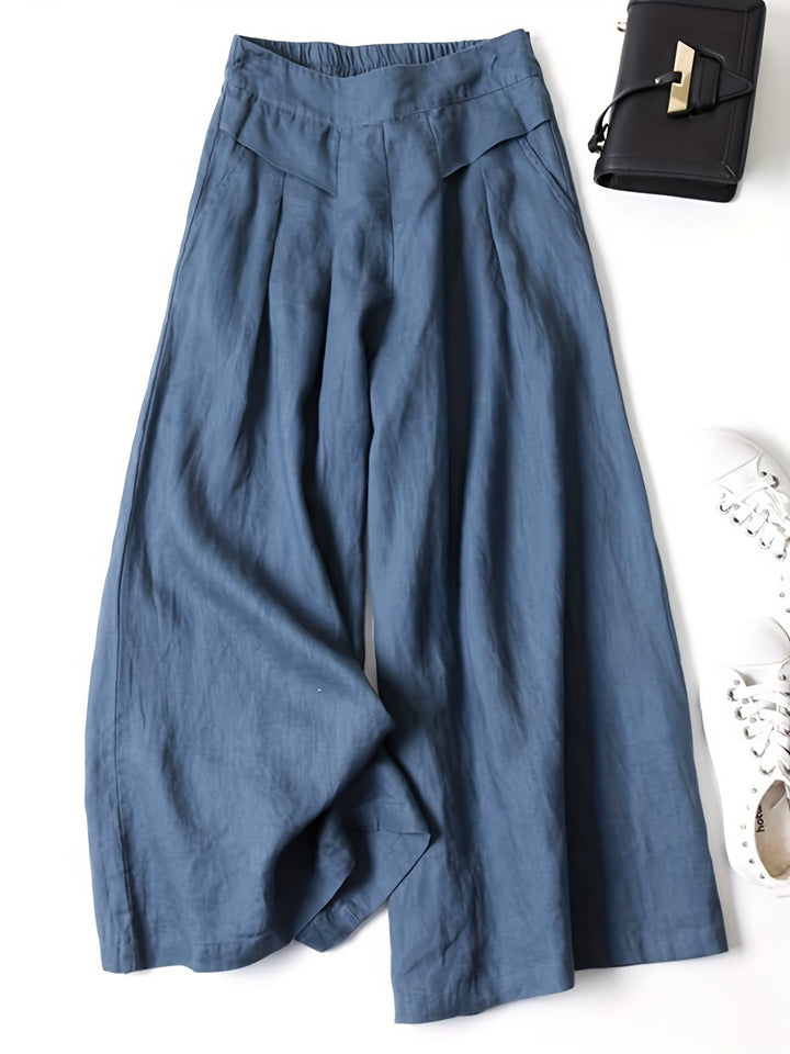 Bella | Women's Comfortable Wide-Leg Capri Trousers