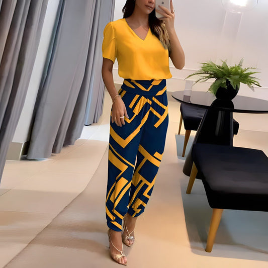 Alexandra | Women's Trendy Set with Blouse and Trousers