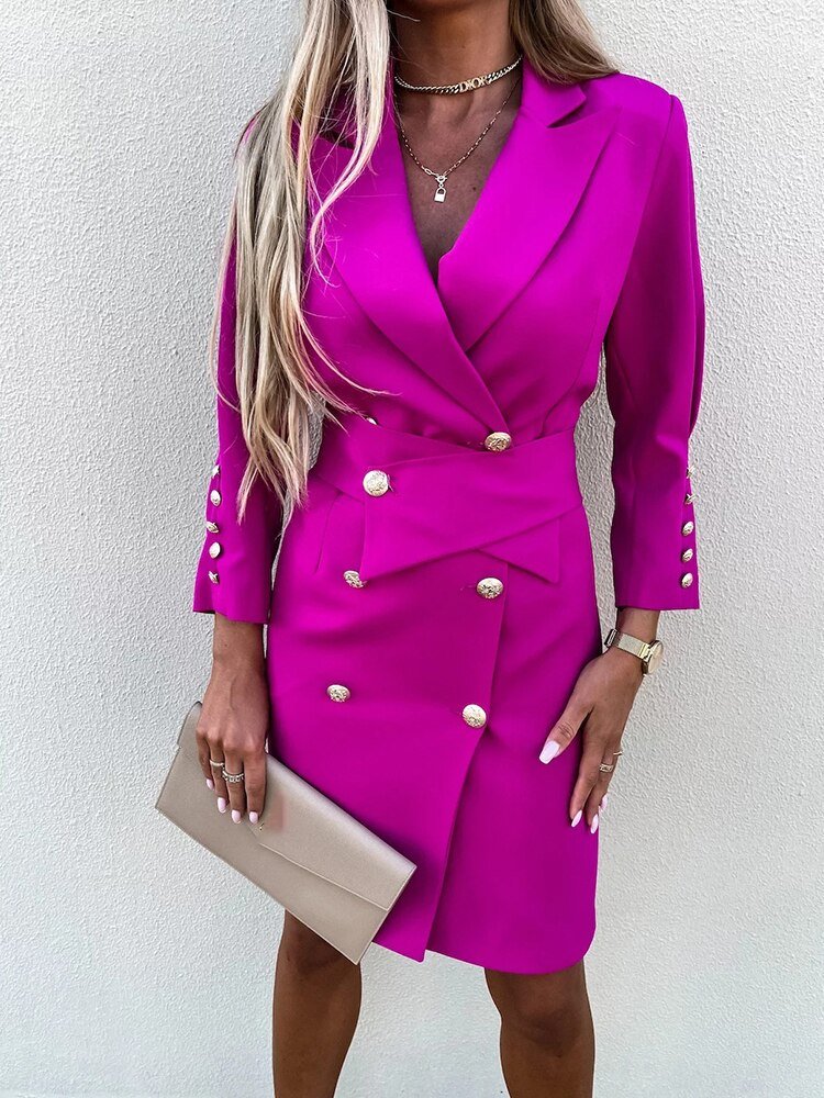 Women's Emmie Chic Blazer Mini Dress with Long Sleeve