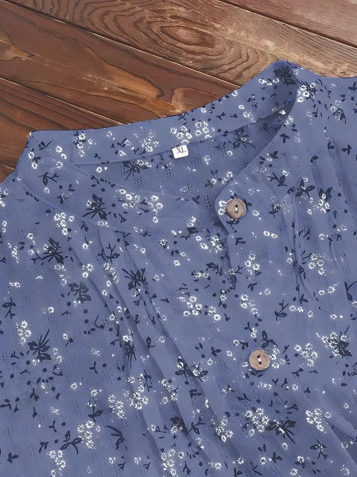 Anne | Women's Longline Relaxed Timeless Floral Shirt