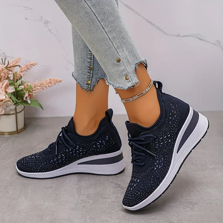 Lauryn | Women's Cushioned Lace-Up Ultra Comfortable Orthopedic Trainers