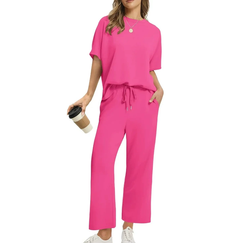 Avery | Women's Longline Casual Top and Trouser Set with Drawstring