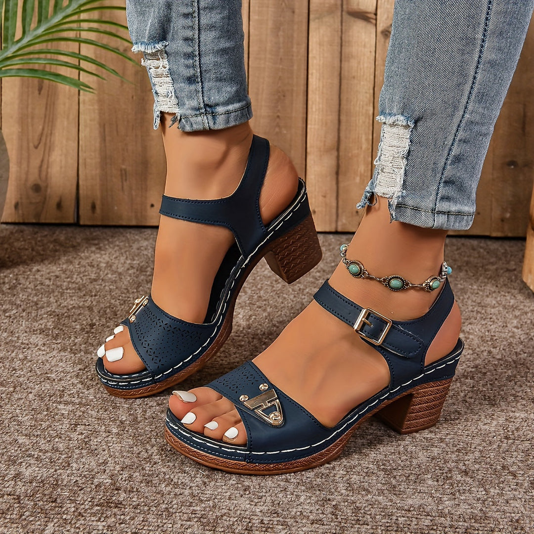 Women's Orthopedic Open-Toe Adelina Comfort Strap Sandals, Secure Support