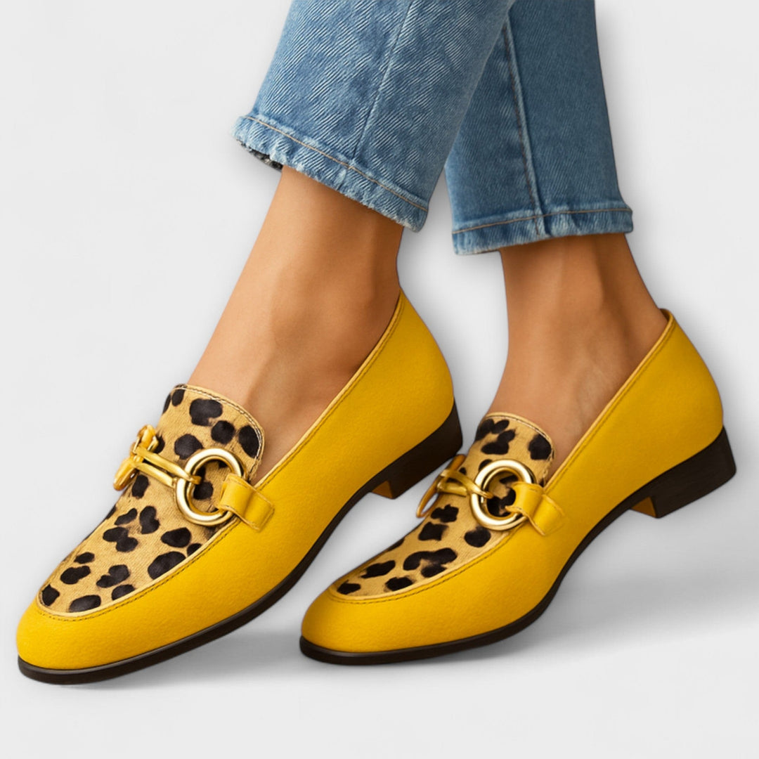 Accent | Women's Cushioned Square-Toe Animal Print Slippers