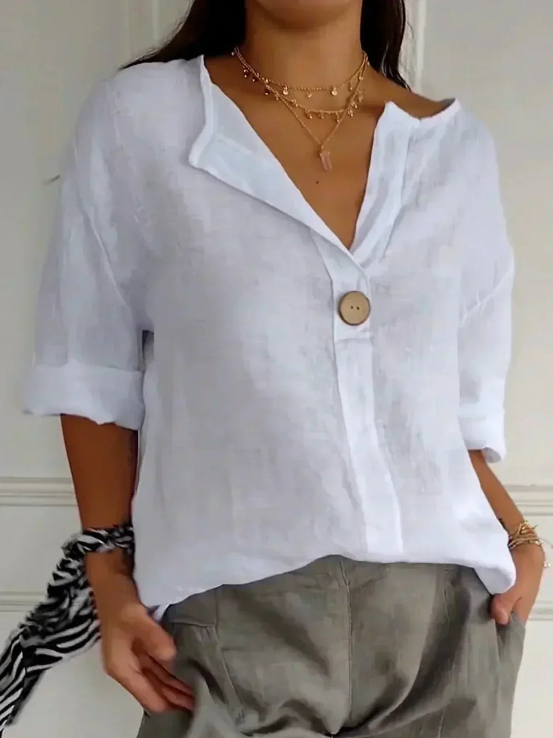Angela | Women's Casual V-Neck Blouse