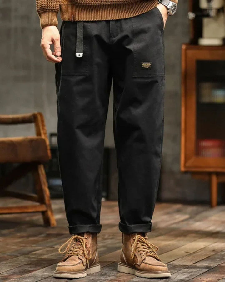Levin | Men's Relaxed Vintage Cargo Trousers with Pockets