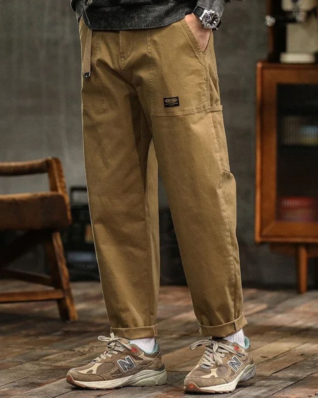 Levin | Men's Relaxed Vintage Cargo Trousers with Pockets