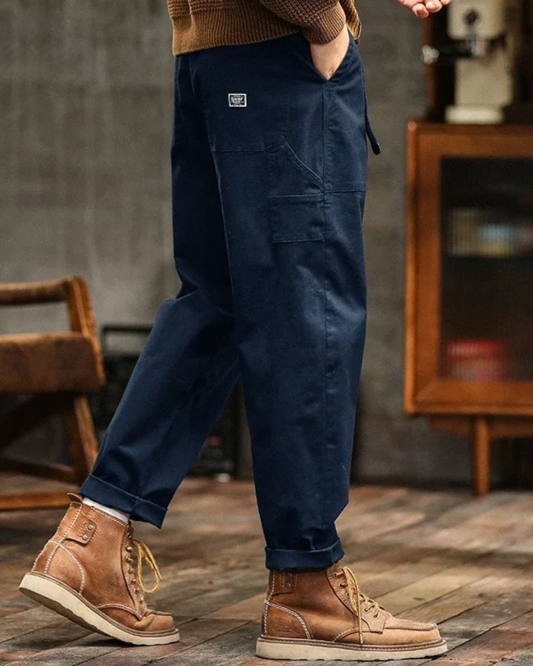 Levin | Men's Relaxed Vintage Cargo Trousers with Pockets