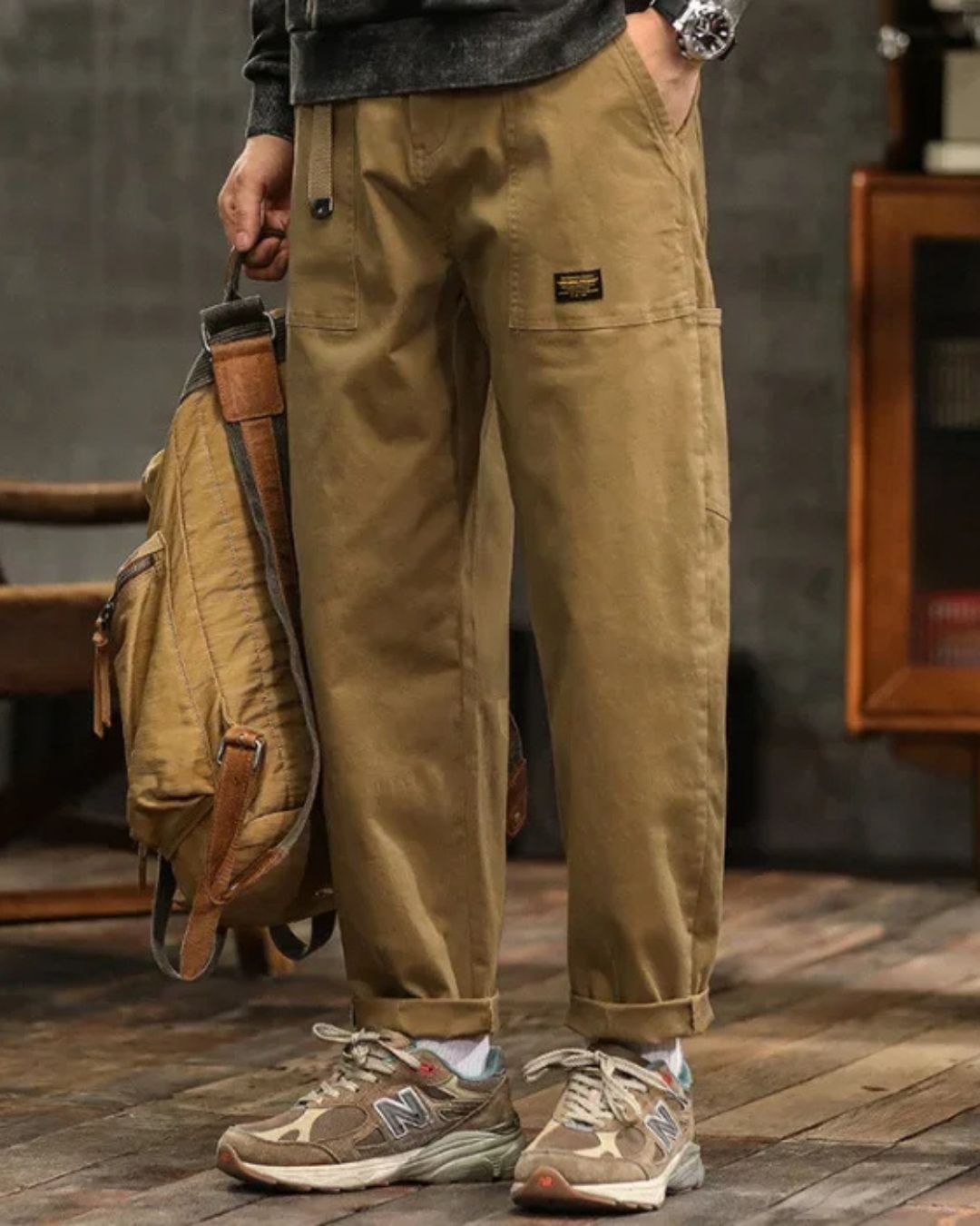 Levin | Men's Relaxed Vintage Cargo Trousers with Pockets