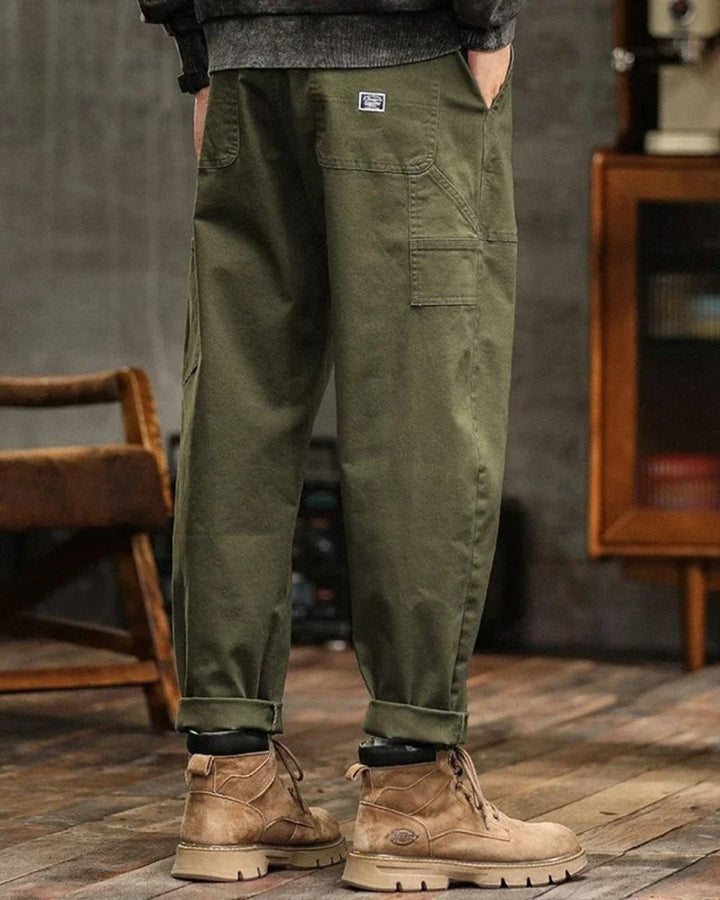 Levin | Men's Relaxed Vintage Cargo Trousers with Pockets