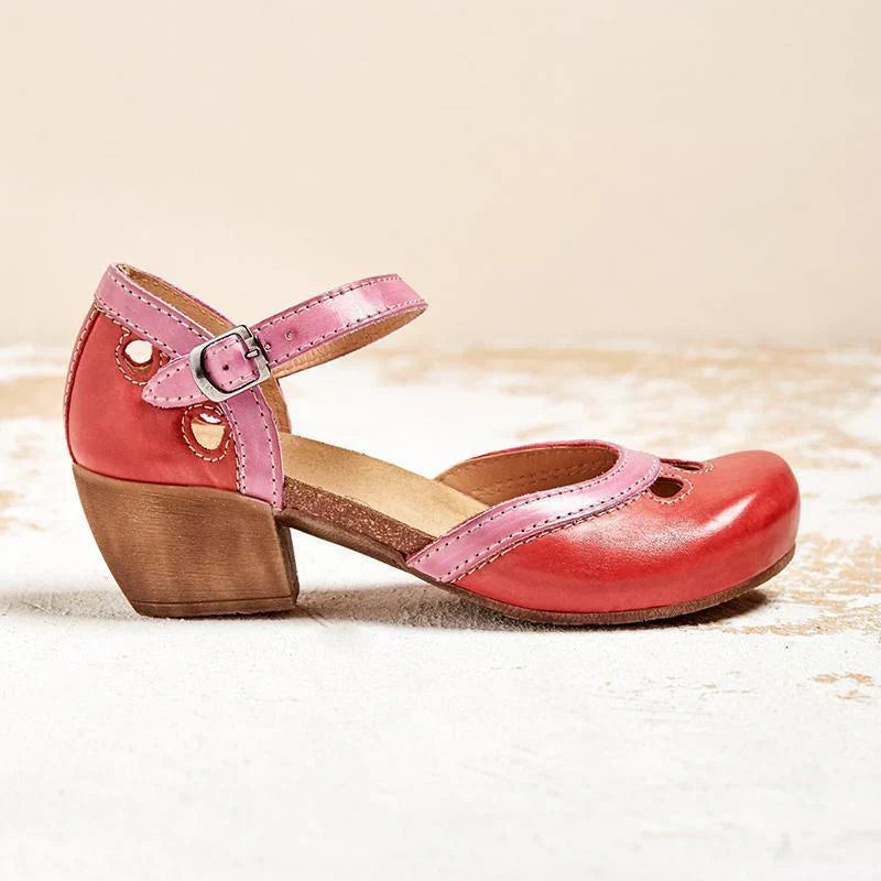 Fria | Women's Cushioned Comfortable Low Heel Sandals with Arch Support