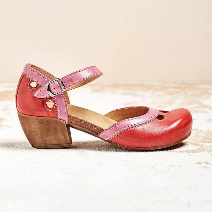 Fria | Women's Cushioned Comfortable Low Heel Sandals with Arch Support