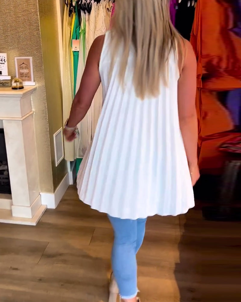 Alana | Women's Timeless Ruffled Sleeveless Top