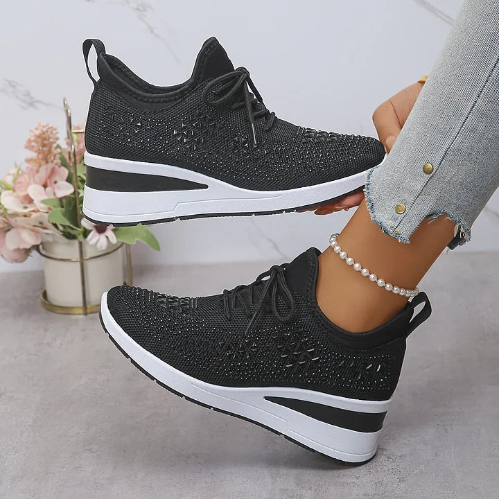 Lauryn | Women's Cushioned Lace-Up Ultra Comfortable Orthopedic Trainers
