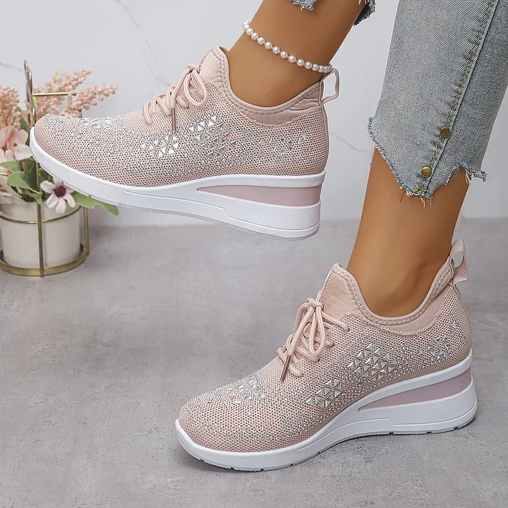 Lauryn | Women's Cushioned Lace-Up Ultra Comfortable Orthopedic Trainers
