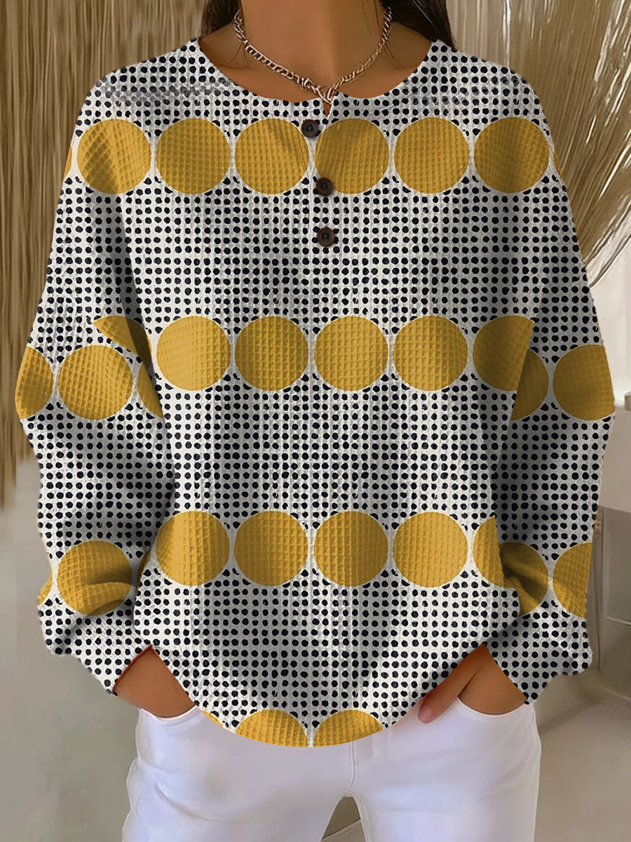 Thyra | Women's Vintage Jumper with Geometric Pattern