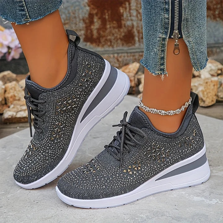 Lauryn | Women's Cushioned Lace-Up Ultra Comfortable Orthopedic Trainers