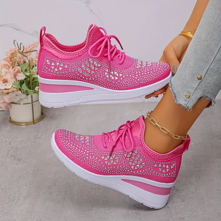 Lauryn | Women's Cushioned Lace-Up Ultra Comfortable Orthopedic Trainers