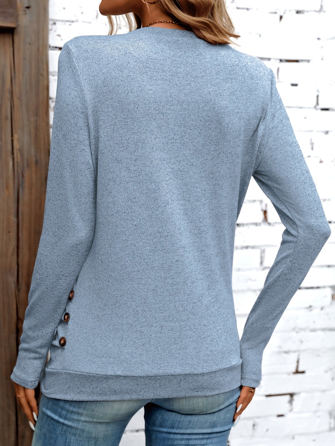 Kelly | Women's Longline Trendy Long-Sleeve Top