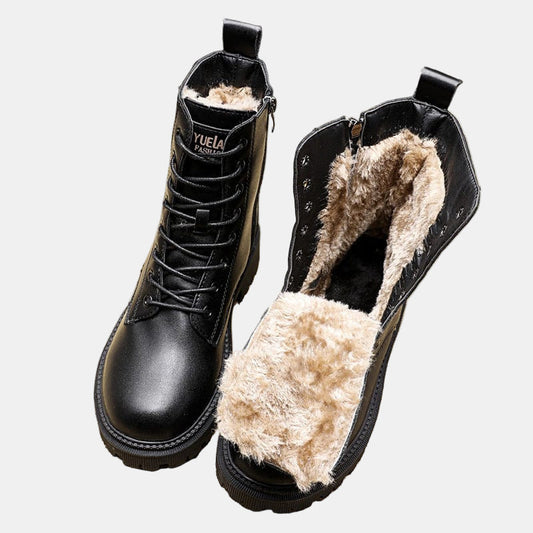Alexis | Women's Cushioned Lace-Up Square Heel Ankle Boots