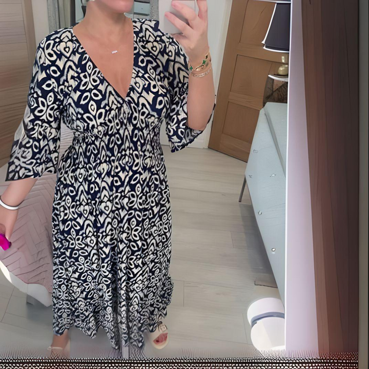 Lillia | Women's Boho Printed Maxi Dress