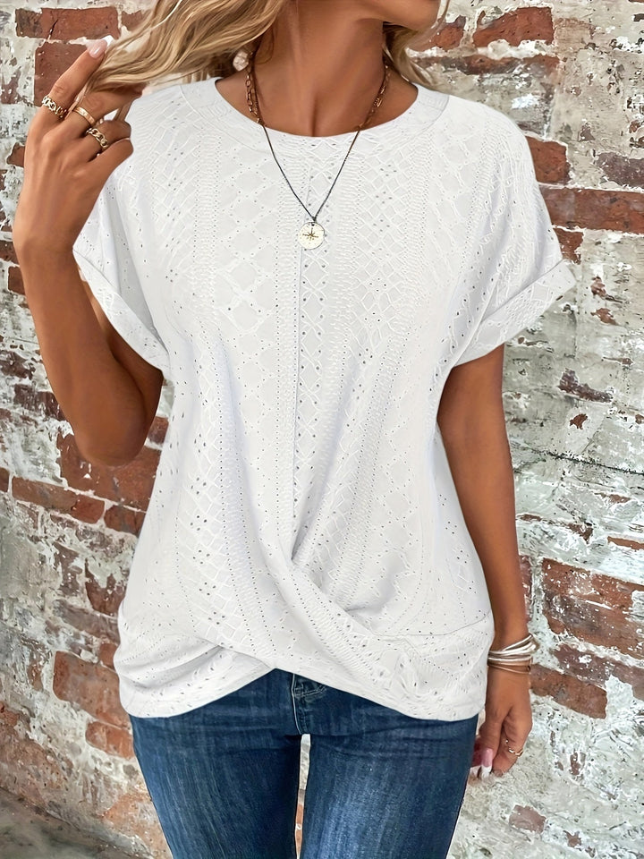 Carrie | Women's Comfortable Twist Hem T-Shirt
