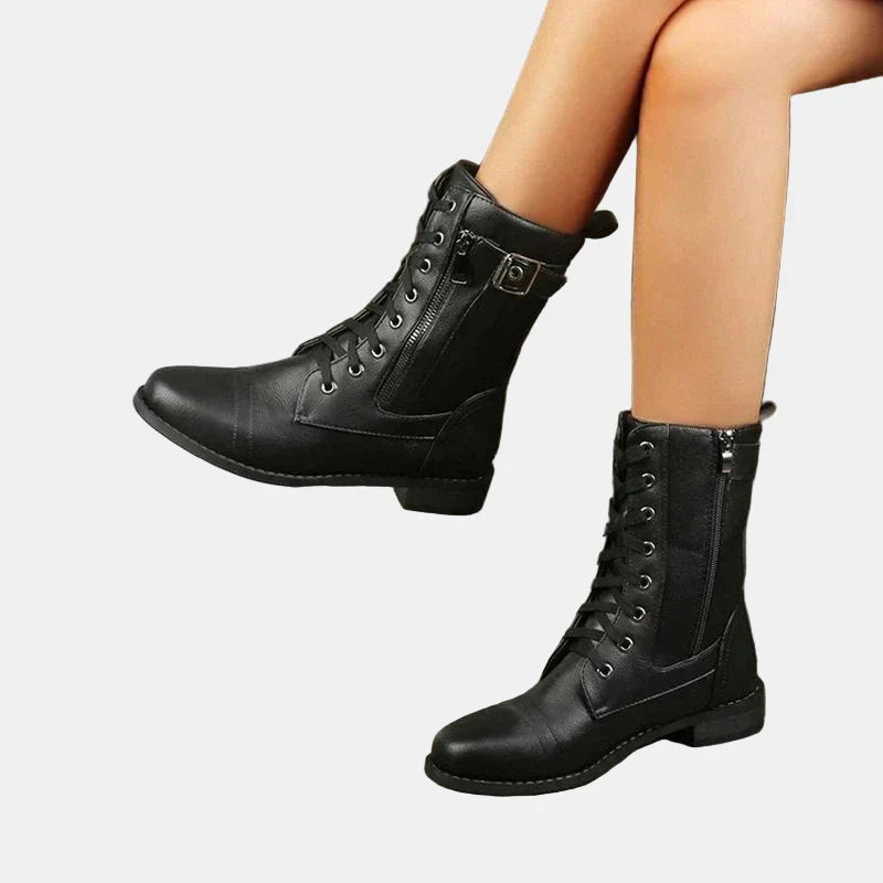 Bailey | Women's Cushioned Lace-Up Round Toe Autumn Boots