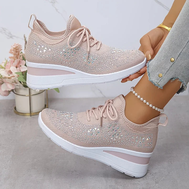 Lauryn | Women's Cushioned Lace-Up Ultra Comfortable Orthopedic Trainers