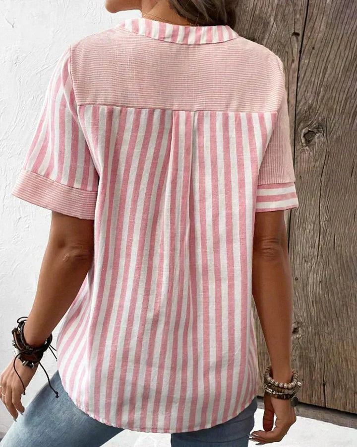 Monroe | Women's Relaxed Soft Striped Blouse