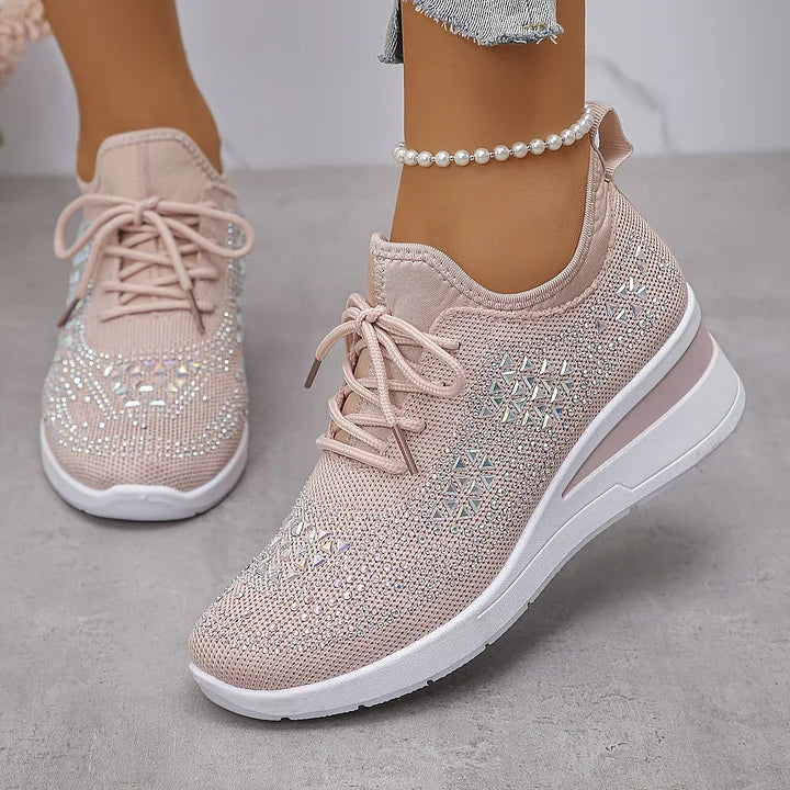 Lauryn | Women's Cushioned Lace-Up Ultra Comfortable Orthopedic Trainers