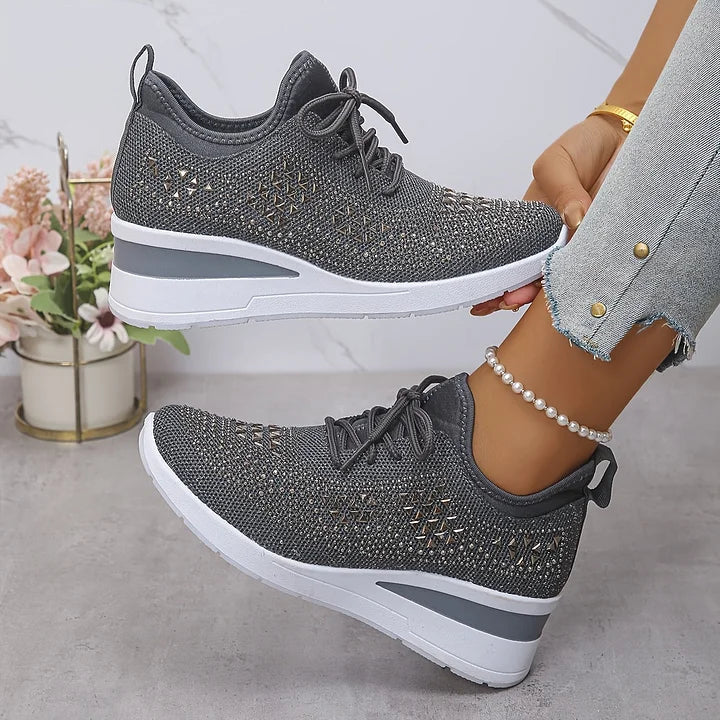 Lauryn | Women's Cushioned Lace-Up Ultra Comfortable Orthopedic Trainers
