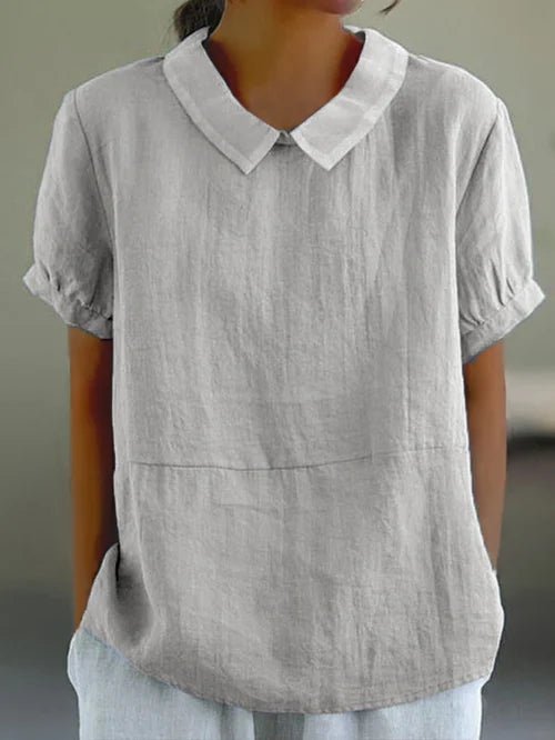 Amalie | Women's Relaxed Fit Collared Blouse