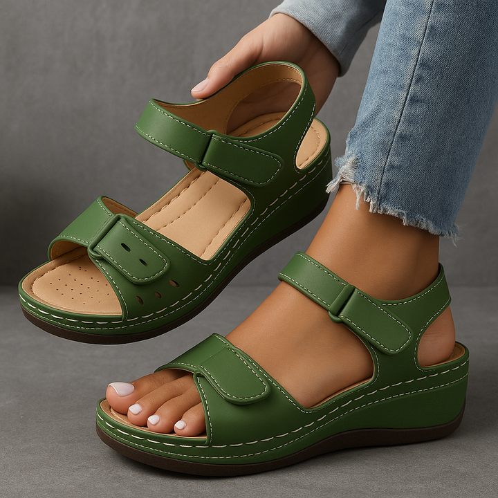 Ella | Women's Cushioned Open-Toe Orthopedic Wedge Sandals
