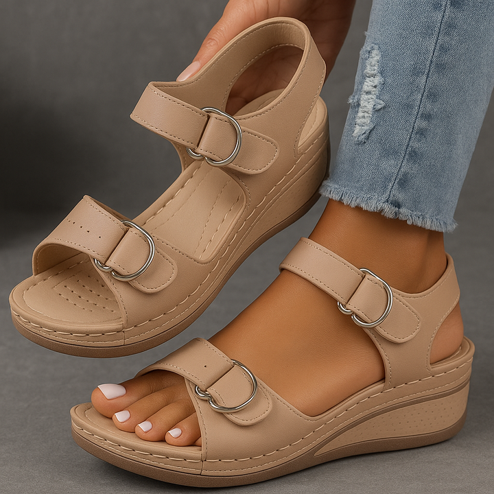 Ella | Women's Cushioned Open-Toe Orthopedic Wedge Sandals