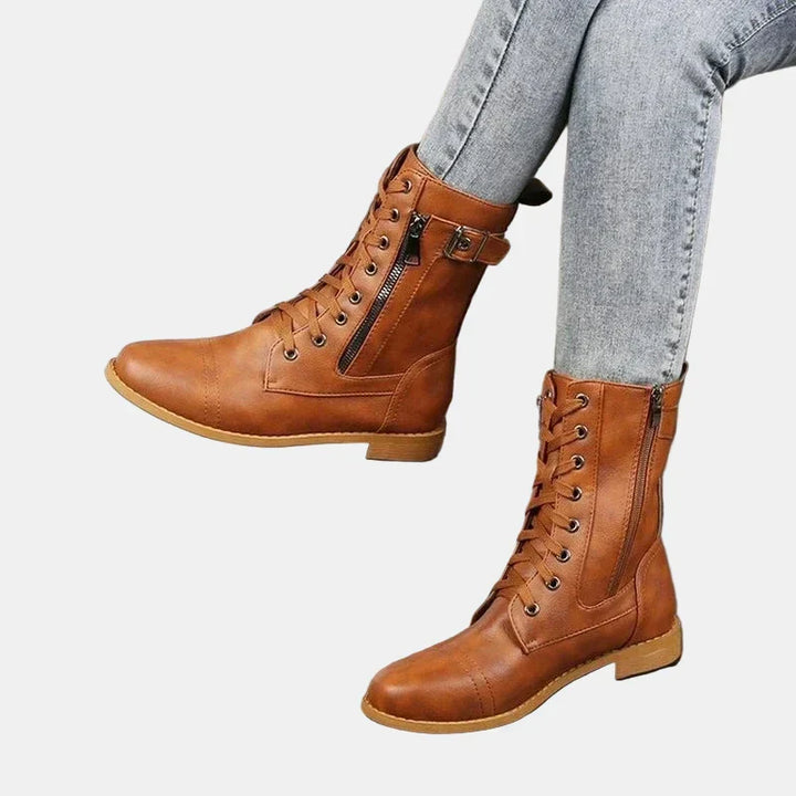 Bailey | Women's Cushioned Lace-Up Round Toe Autumn Boots