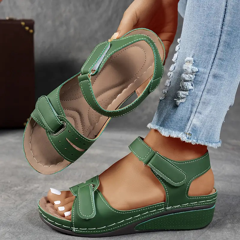 Ella | Women's Cushioned Open-Toe Orthopedic Wedge Sandals