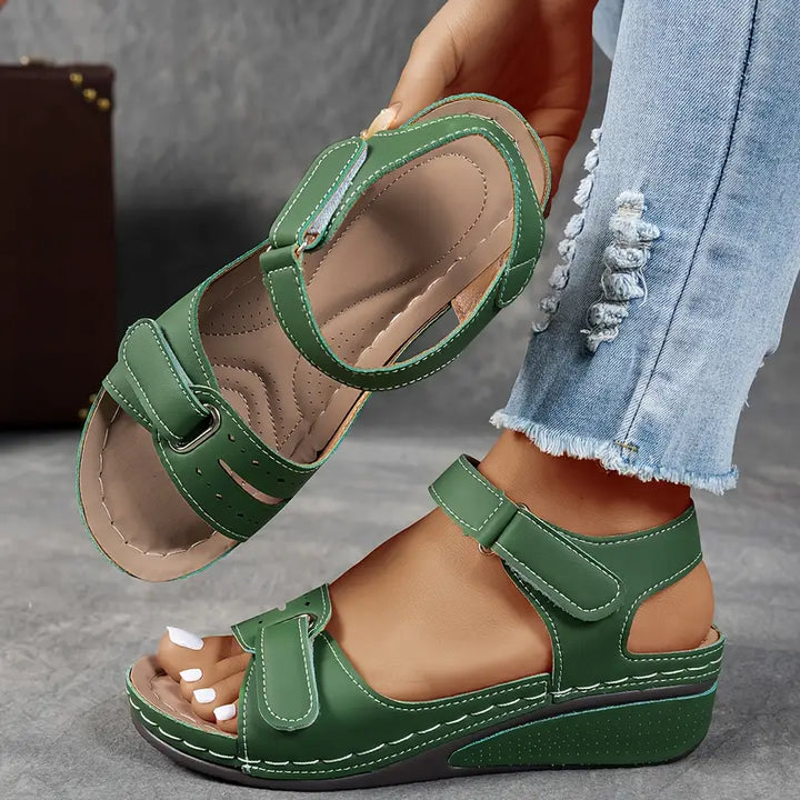 Ella | Women's Cushioned Open-Toe Orthopedic Wedge Sandals