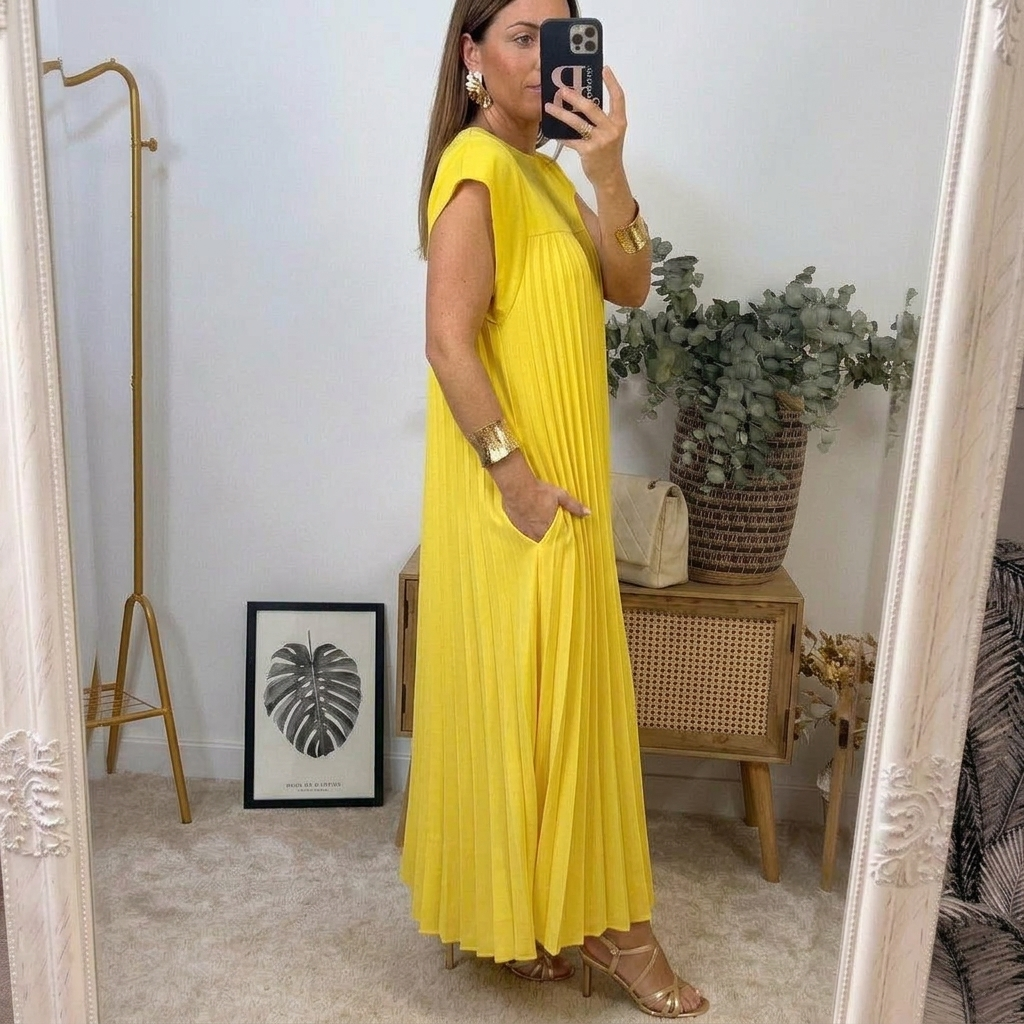 Ana | Women's Classic Comfort Maxi Dress with Pockets